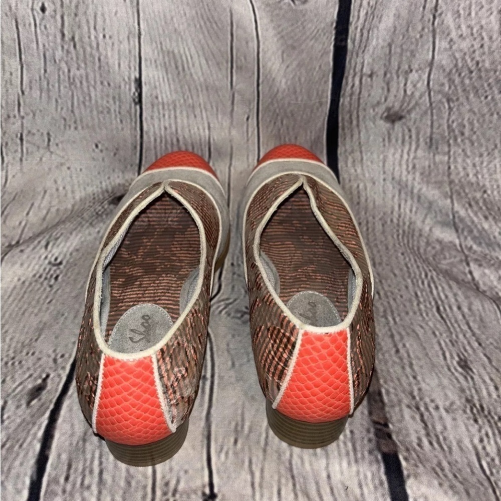 Ruby Shoo Brooke Coral Low Heel Loafer Size US 7 UK 5 EU 38 Leather Suede Floral - Picture 3 of 7